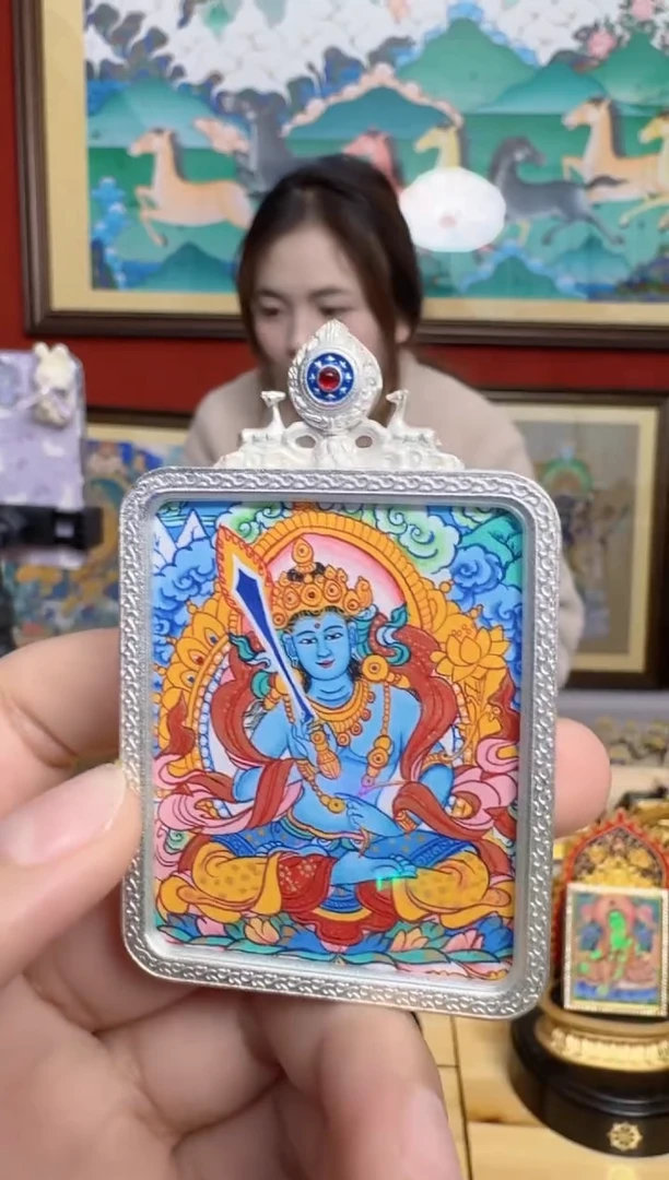 吊坠虚老师-热贡纯手绘-安安