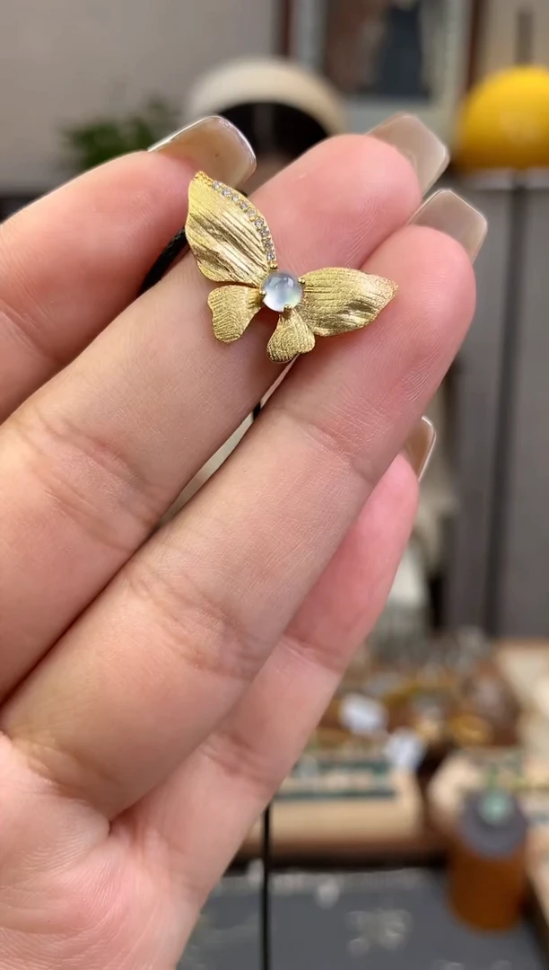 翡翠银S925镶嵌吊坠(不含链)吊坠
