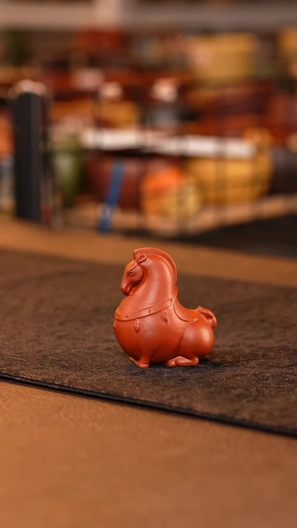 茶壶紫砂大红袍小马