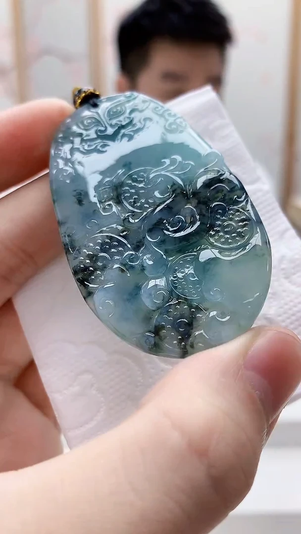 未镶嵌定制翡翠5028bb-毛货挂件87