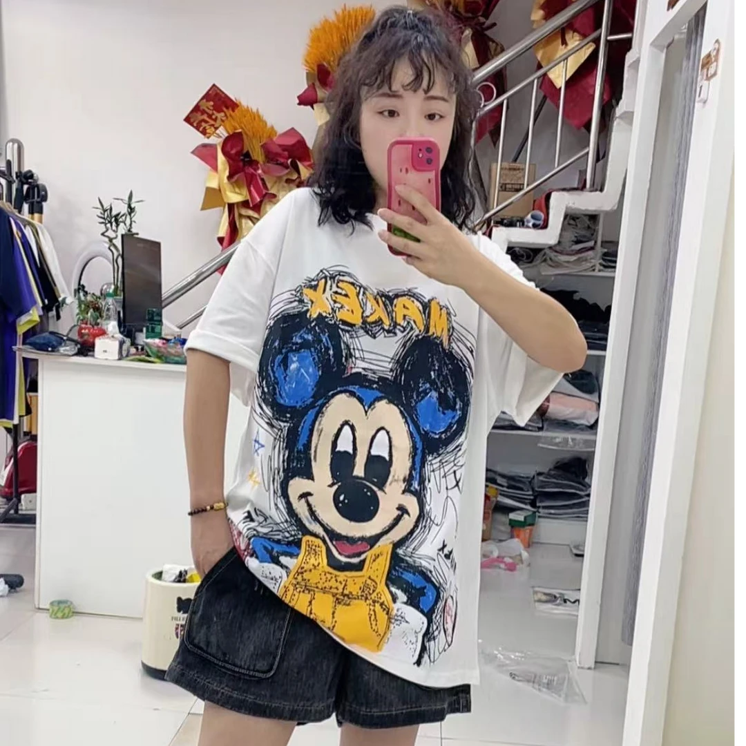 欧版12472背带裤夏季大米奇短袖T-7857