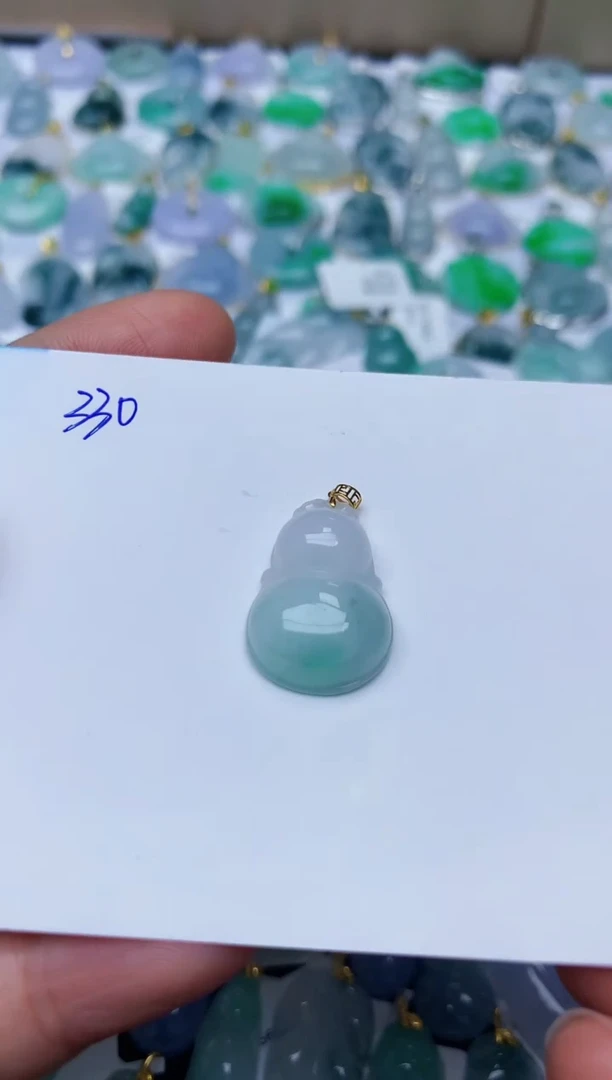 【闪购商品】翡翠颈饰18K金镶嵌天然翡翠A货