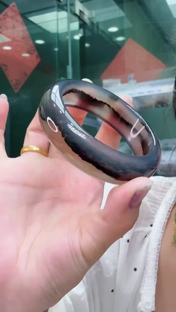 玛瑙/玉髓手镯未镶嵌高端玛瑙手镯多样性发货中宽AA5-55