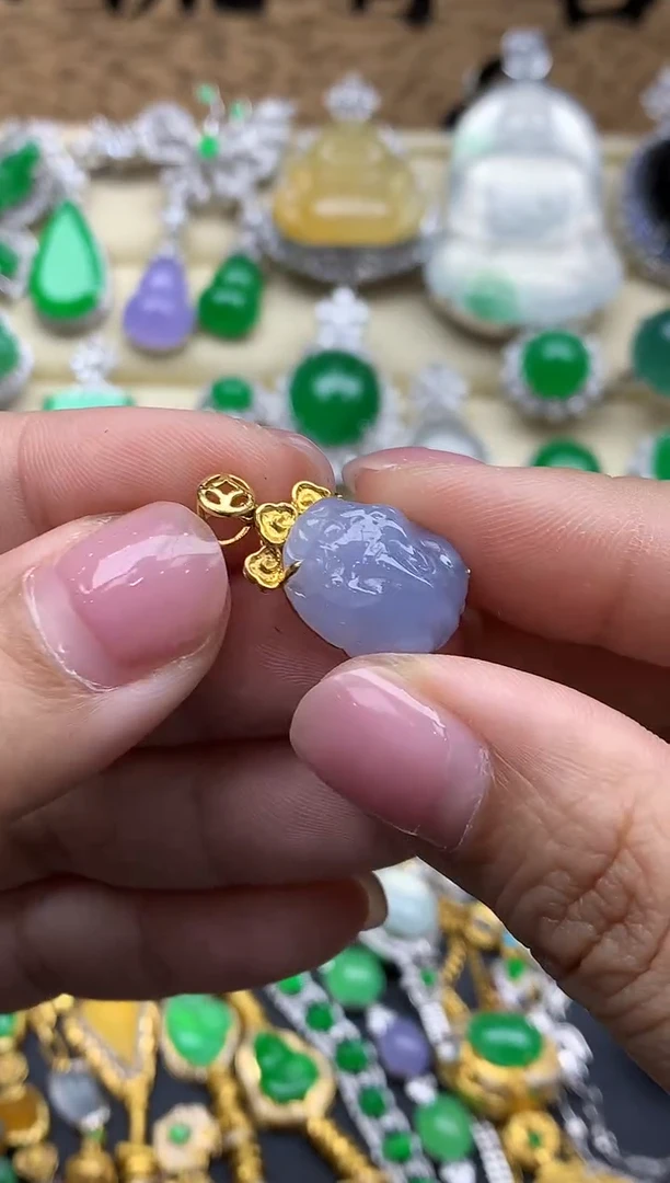 【闪购商品】翡翠颈饰18K金镶嵌512-中国好珍宝