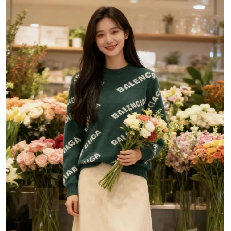 巴黎世家/针织衫/95新/丝缎、羊毛、亮片/[251113MS0013]