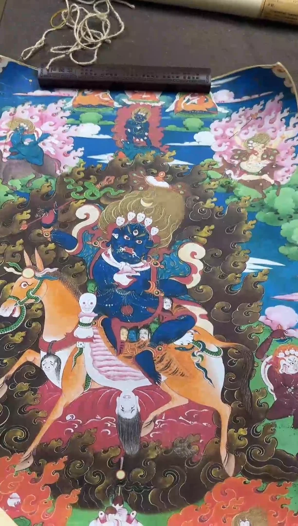 卷轴画【主播精品】高端卷轴画—唐卡AA266吉祥天母