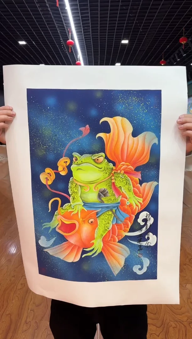 【闪购商品】国画周建真老师亲笔绘画作品30-125