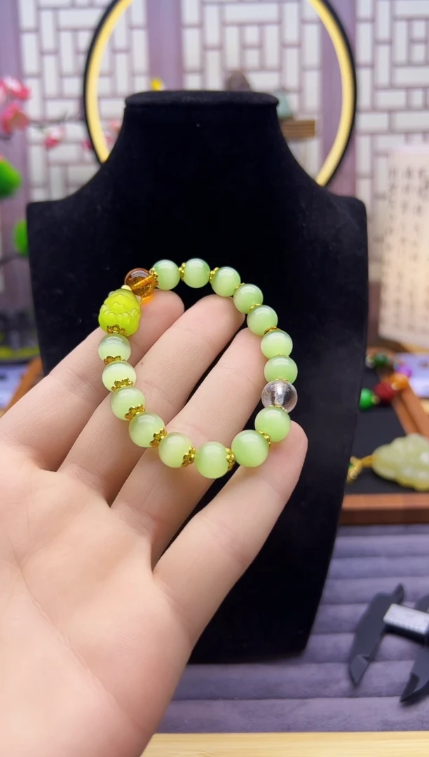 手链14K金镶嵌碧玺S464