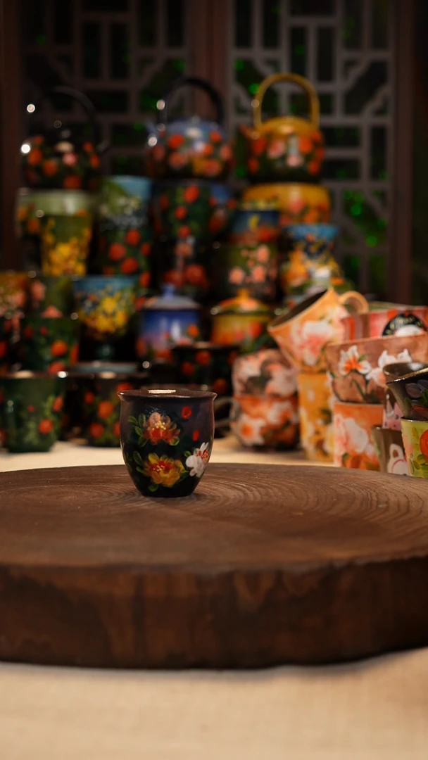 油画 手绘 釉 下彩