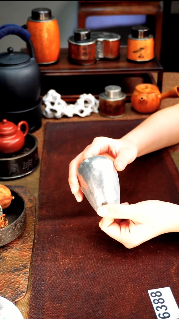 6388纯锡茶则8.5*6