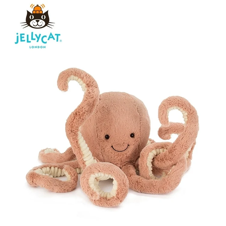 【活动中】英国Jellycat海洋奥德儿八爪鱼宝宝安抚毛绒玩具公仔玩偶