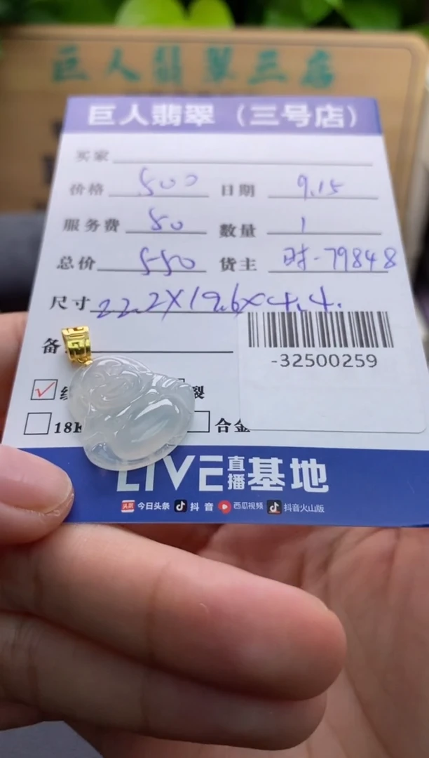 颈饰18K金镶嵌翡翠多人-32500259