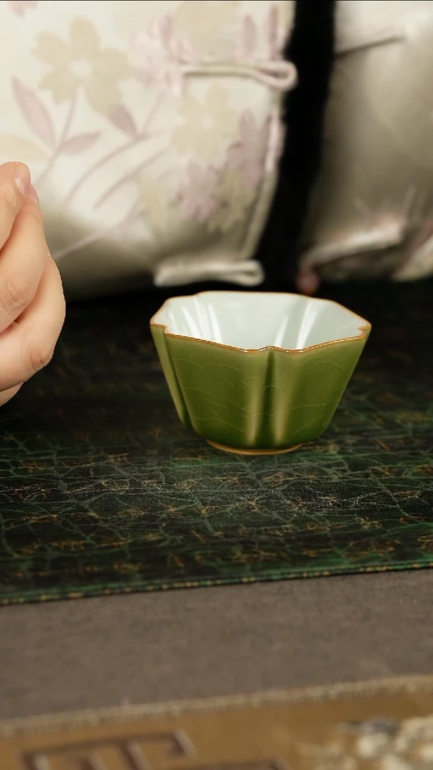 善窑厂汝窑双色釉主人杯
