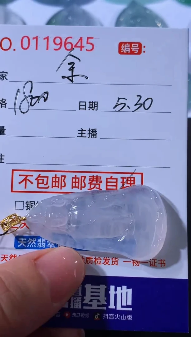 翡翠18K金镶嵌颈饰余