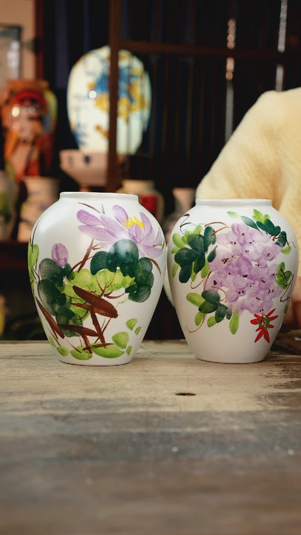 【闪购商品】瓷片景德镇纯手工釉下彩精品花瓶