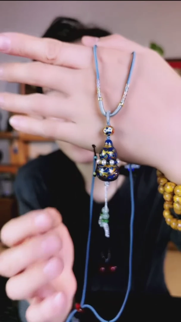 漆器小葫芦蓝色款