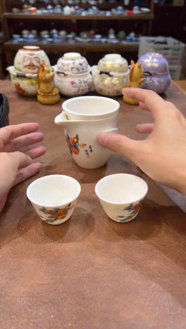 真的很便宜会开片的旅行茶具