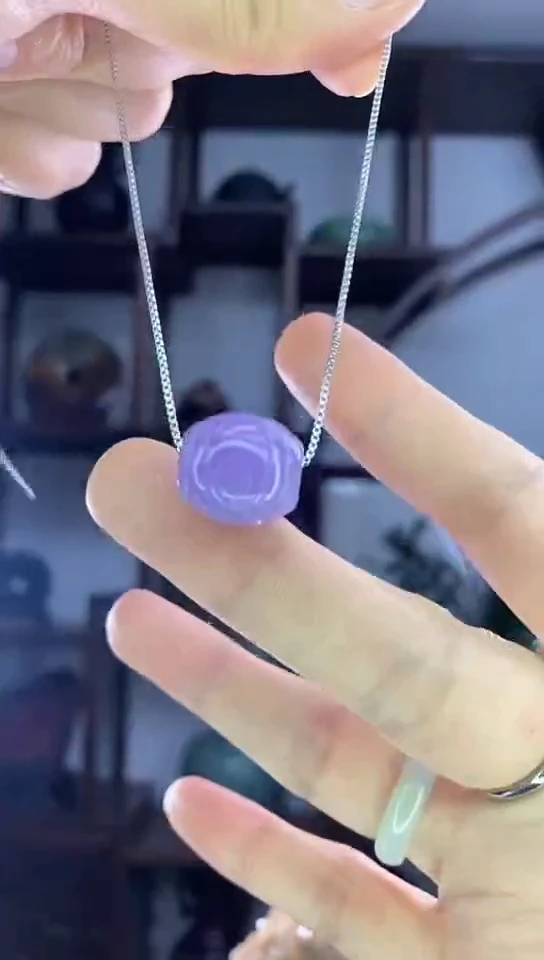 吊坠(赠链)未镶嵌翡翠X36紫翡路路通