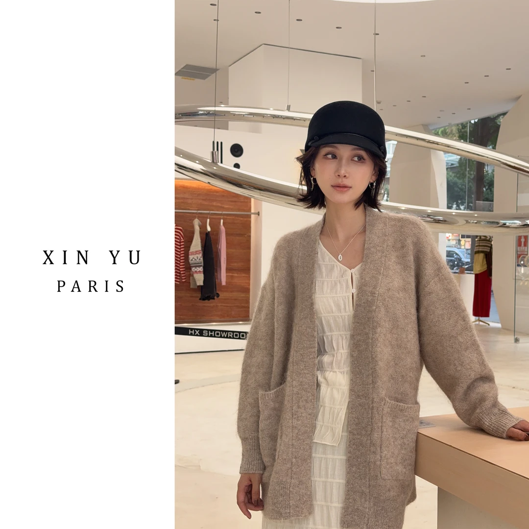 中长款慵懒风不掉毛针织毛针织衫小香风网红秋冬季76938