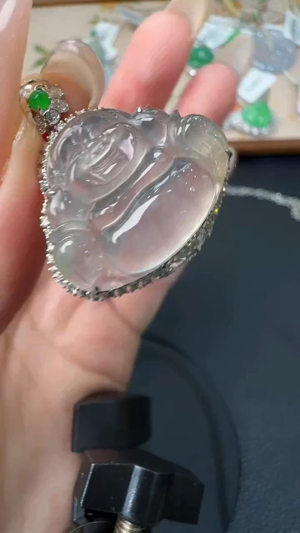 【闪购商品】翡翠吊坠(不含链)18K金镶嵌56