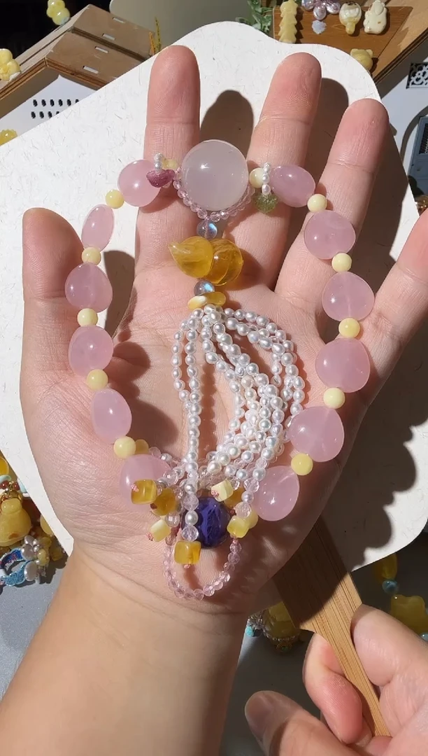 手链琥珀未镶嵌琥珀葫芦手链手持
