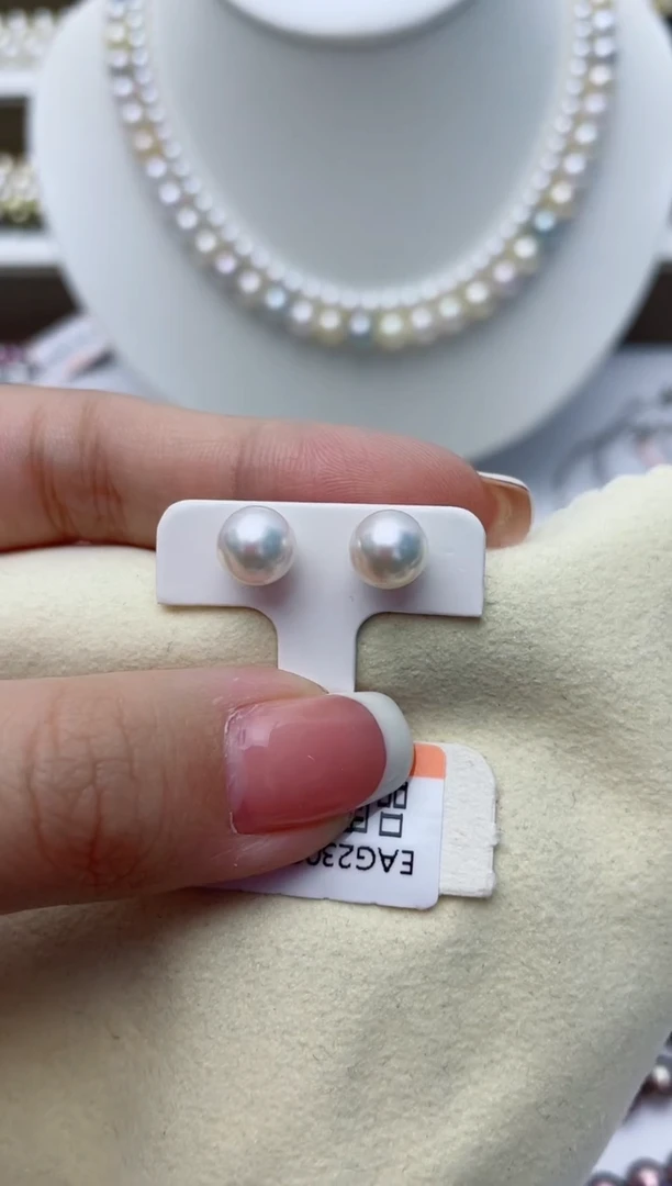 【闪购商品】海水珍珠耳饰银S925镶嵌W37