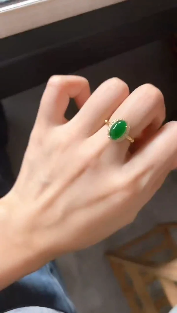 银S925镶嵌戒指翡翠5151