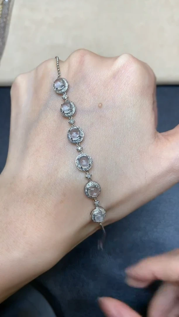 【闪购商品】翡翠手链18K金镶嵌【无鉴赏期