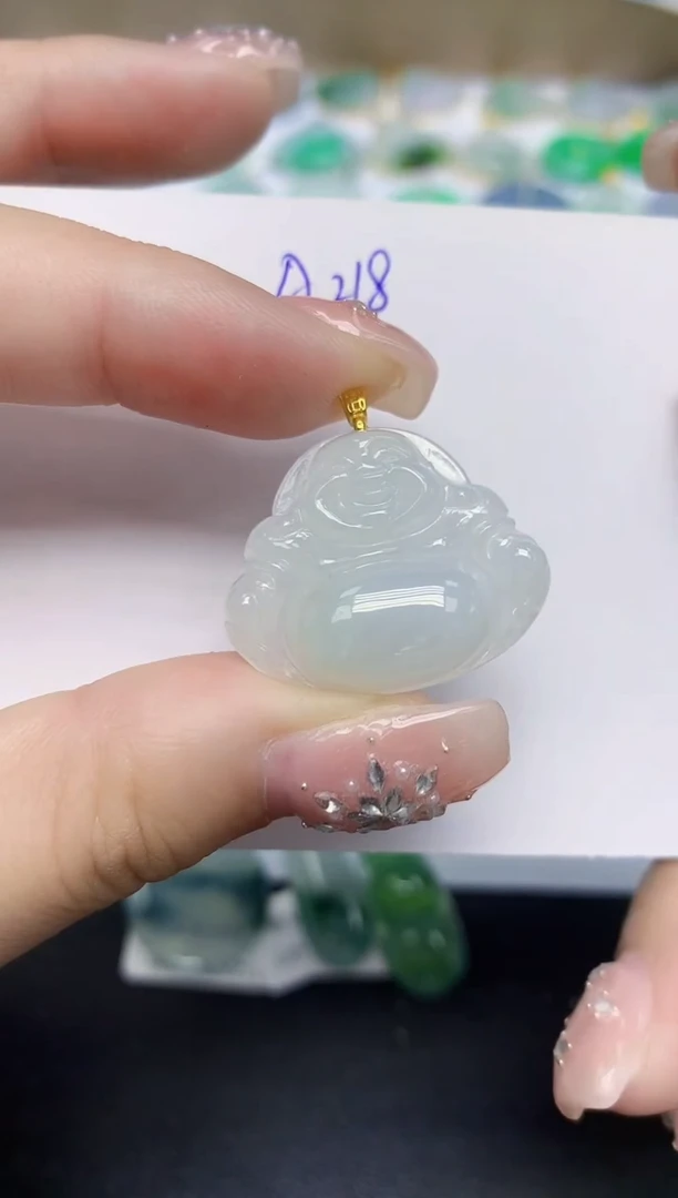 颈饰未镶嵌翡翠天然缅甸翡翠A货翡翠百元以上9元证书费自理