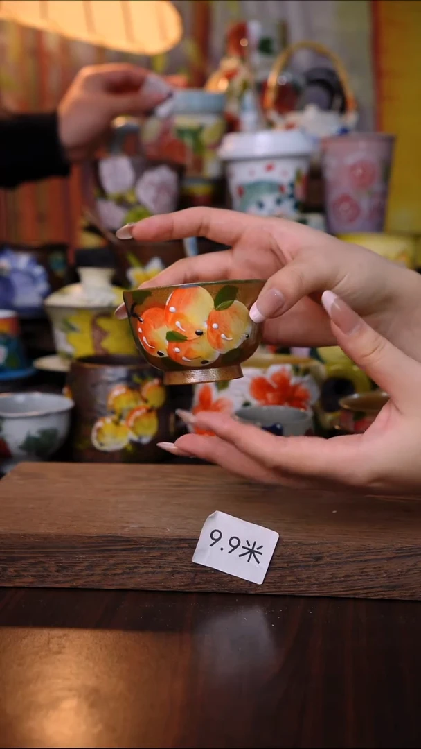 杯子陶泥垚手作 景德镇手工手绘陶瓷器物