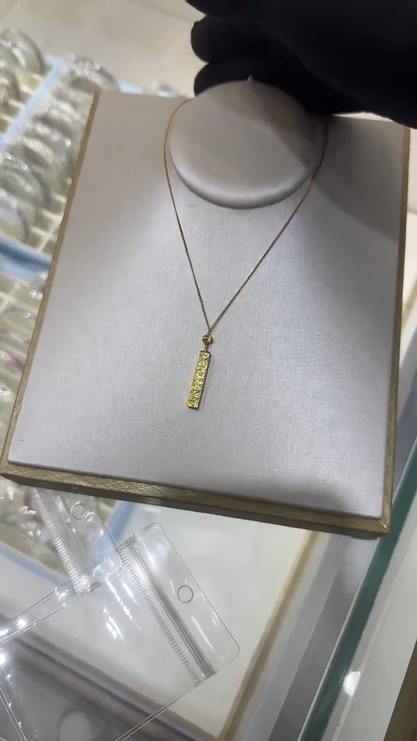 珐琅足银项链小银条