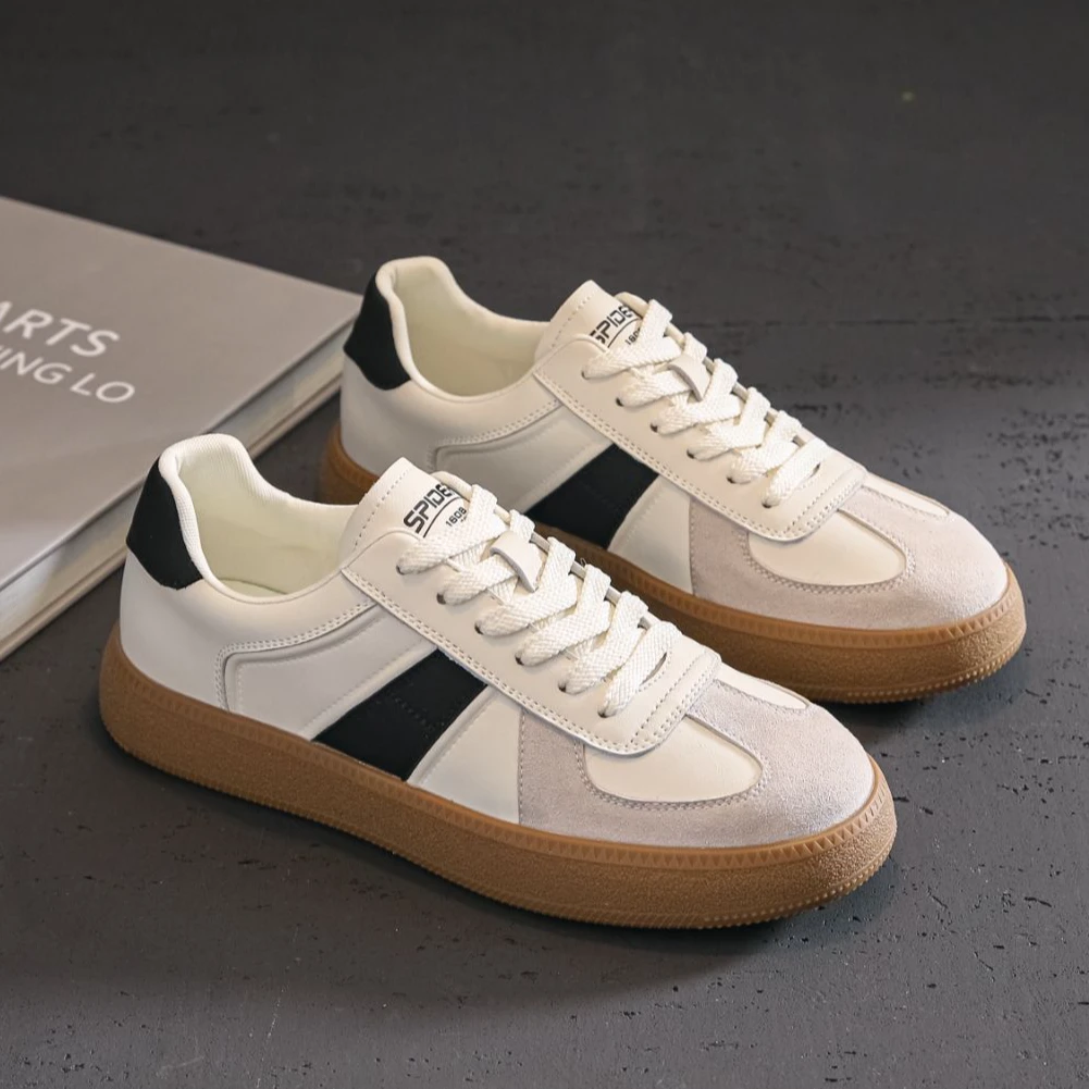 男鞋2025复古德训鞋夏季新款潮鞋真皮运动小白鞋百搭休闲板鞋