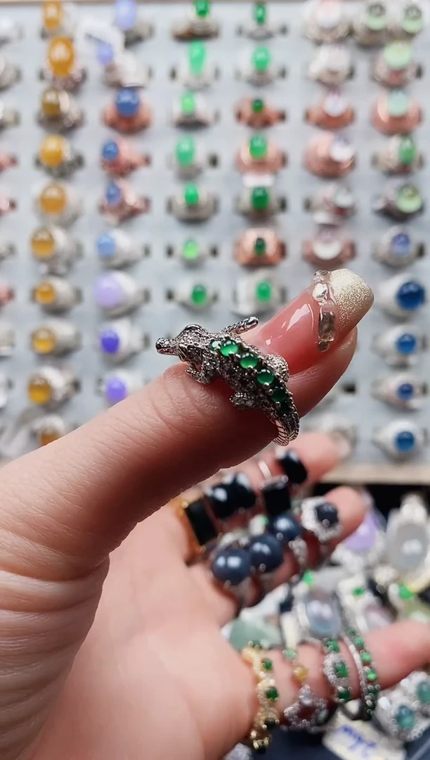 【闪购商品】翡翠戒指银S925镶嵌盘主女戒专场