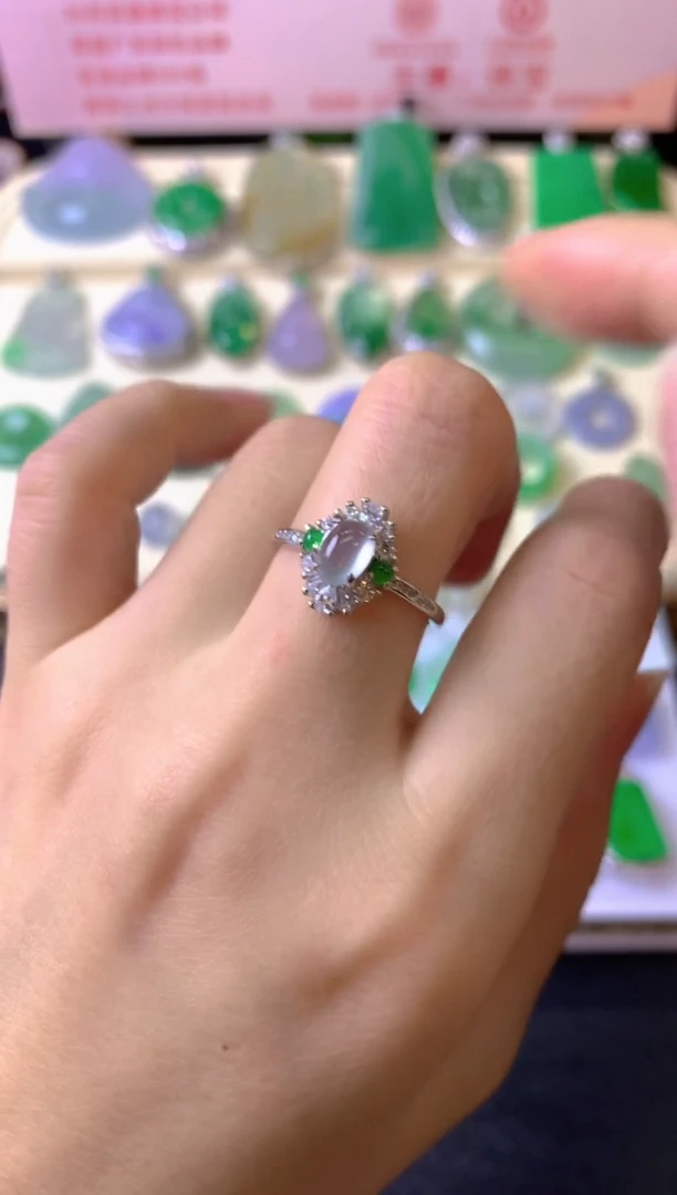 银S925镶嵌戒指翡翠慧*戒指