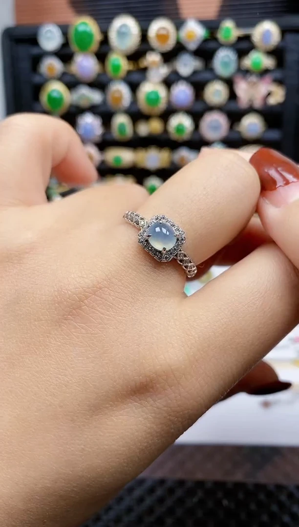 银S925镶嵌戒指翡翠114