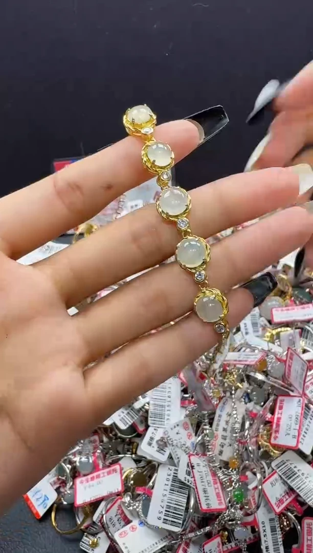 翡翠戒指银S925镶嵌戒指547