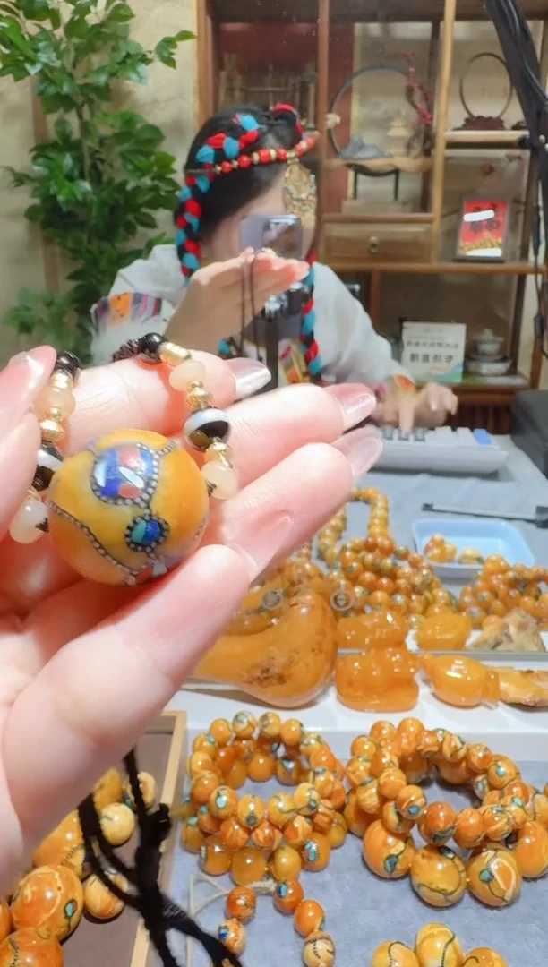 蜜蜡颈饰未镶嵌808天然蜜蜡珠宝奇石全都保真