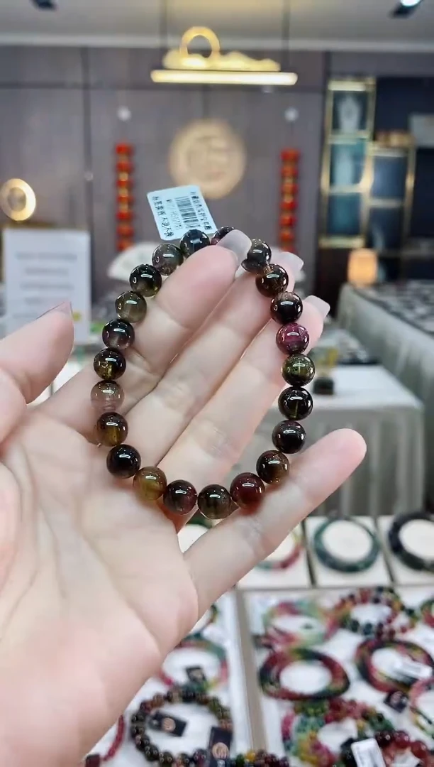 【闪购商品】碧玺西瓜单圈手串8mm+未镶嵌（多样性发一条）hon