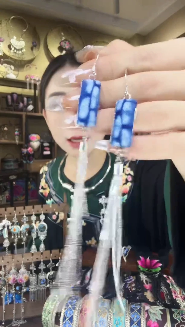 刺绣非遗刺绣民族风耳环