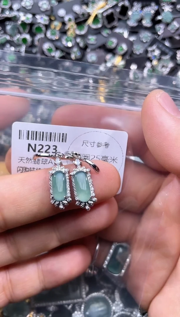 【闪购商品】翡翠颈饰未镶嵌N223耳扣