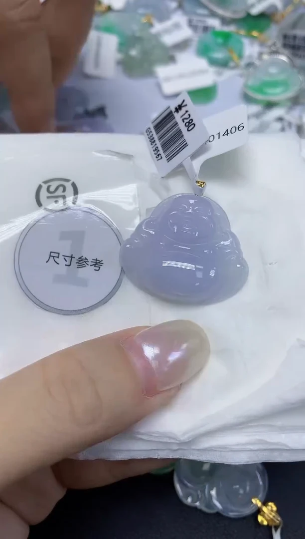 翡翠18K金镶嵌颈饰天然缅甸翡翠A货百元以上9元证书费自理