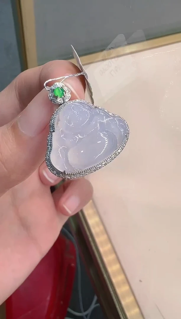 吊坠(不含链)18K金镶嵌翡翠多样性团购发一件