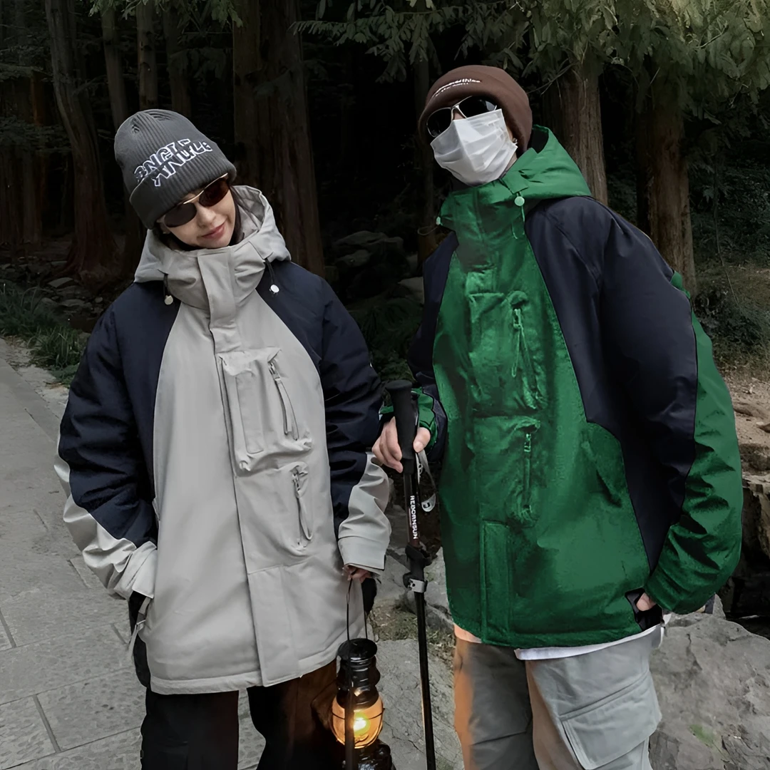『极寒系列』90绒子冬季户外情侣款羽绒服软壳冲锋衣外套 6006