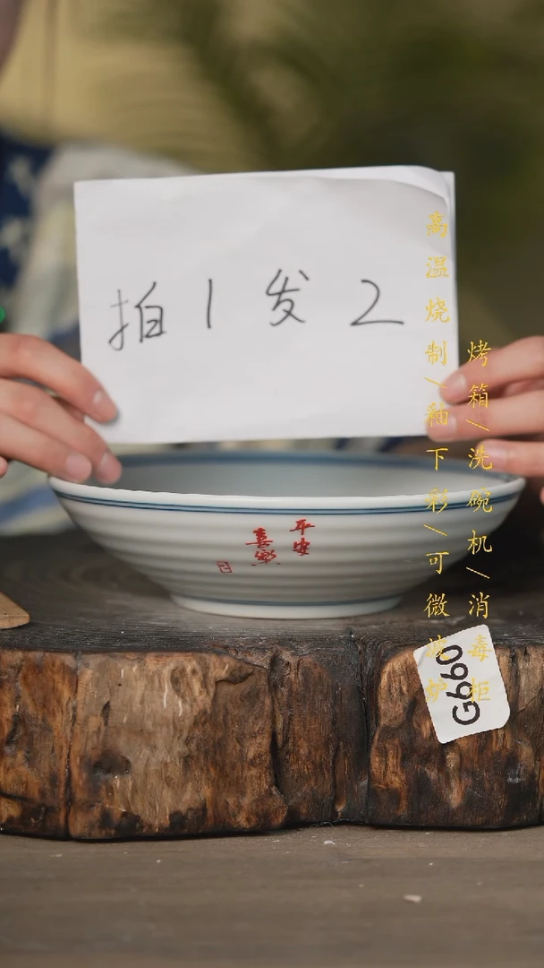 【闪购商品】瓷片景德镇高温釉下彩可微波烤箱洗碗机660