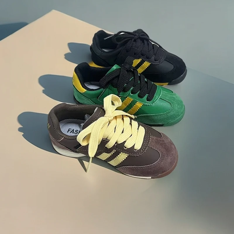 春夏新款儿童透气德训板鞋老爹鞋时尚软底运动鞋儿童休闲板鞋3037