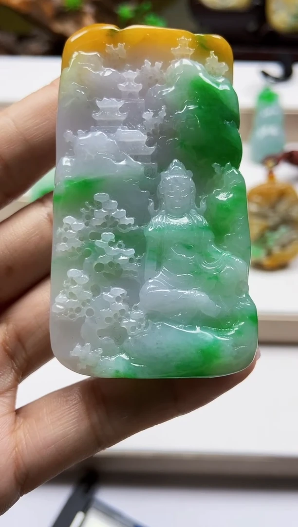 颈饰未镶嵌翡翠翡翠A货