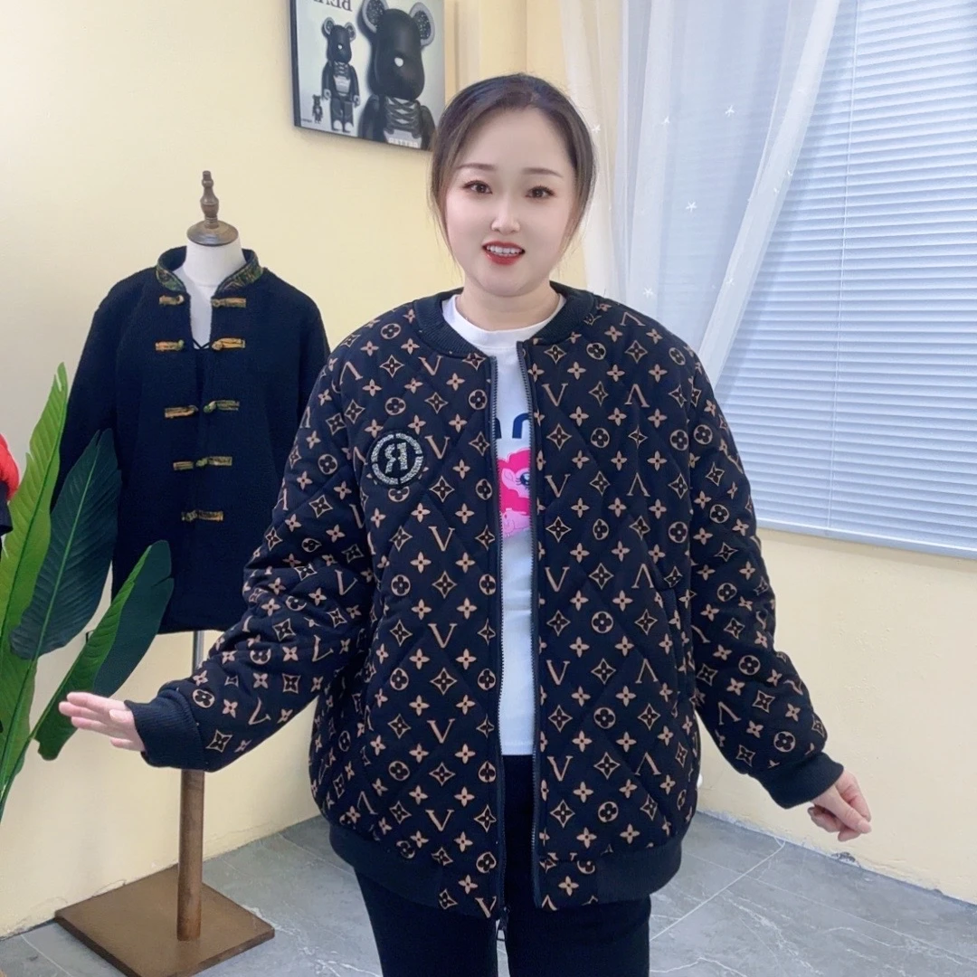 大码冬季棉袄棒球服整张棉短款时尚休闲宽松加厚保暖2686