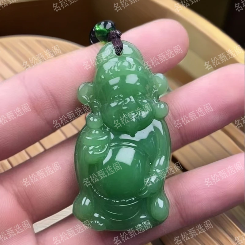 深绿财神.手工男女同款单面时尚经典百搭精美吊坠