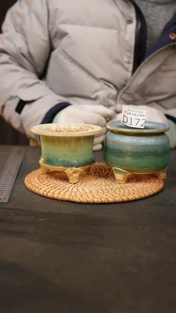 【闪购商品】瓷片172泥泥手工花盆