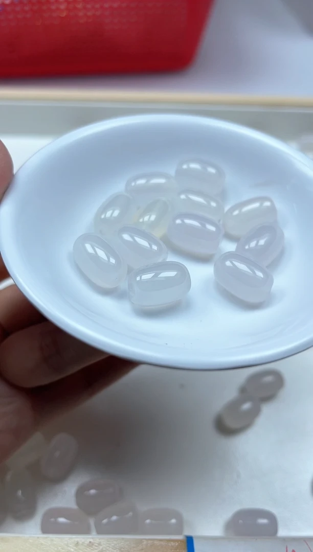 南红玛瑙散珠未镶嵌A1508 荔枝冻枣珠10*14mm5个9.9元